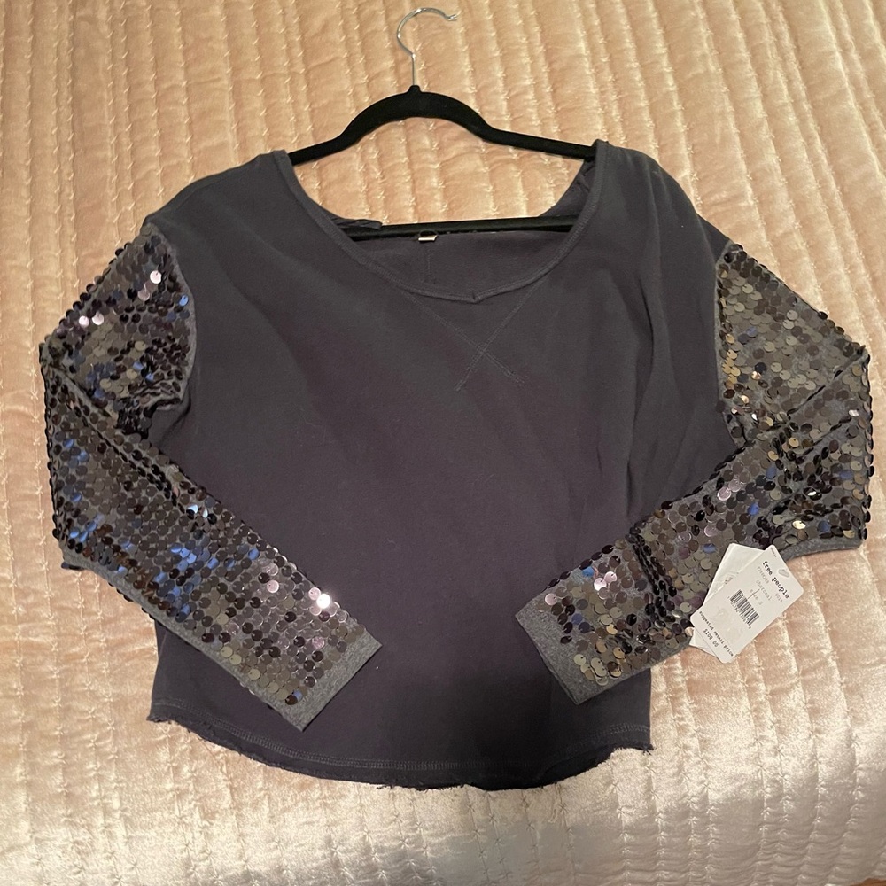 Free People Sequined sweatshirt